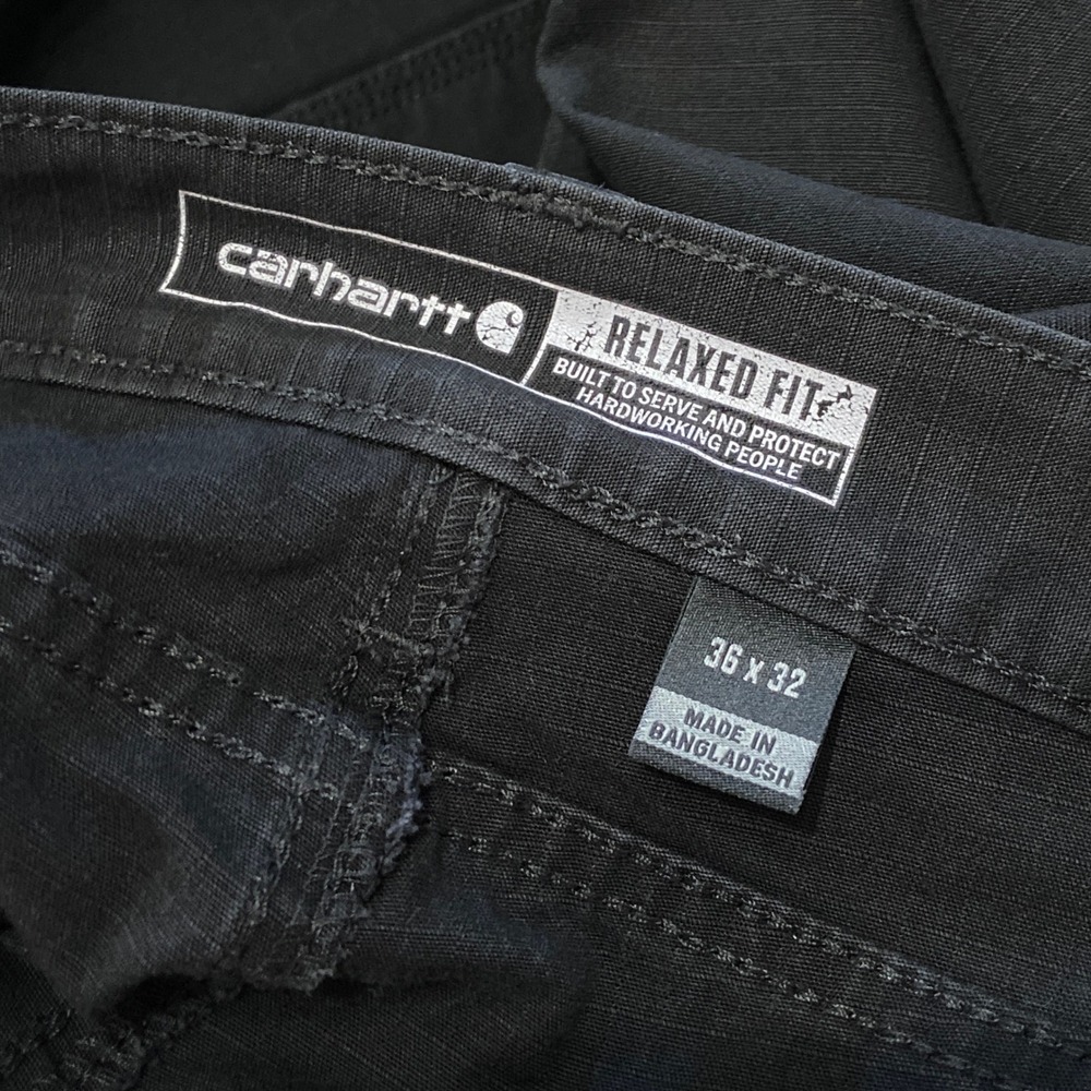 Carhartt Mens Rugged Flex Ripstop Cargo Work Pants Black 105461‎ 36x32 Utility - Picture 4 of 9